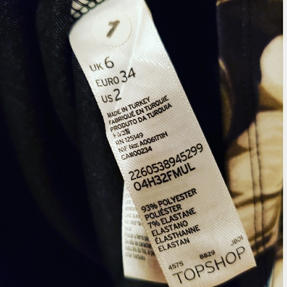 Topshop Island Life Tropical Print Bodycon Dress - Picture 6 of 6